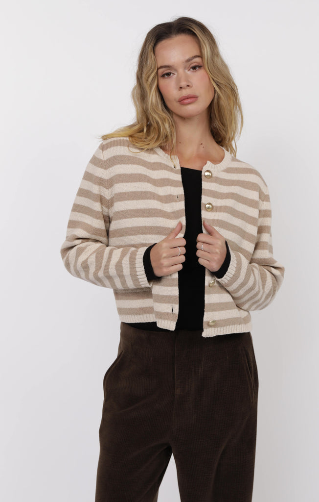Daphne Long Sleeve Stripe Cardigan