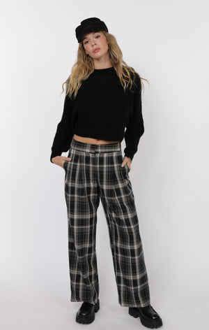 Radical Stretch Plaid Pleated Trouser