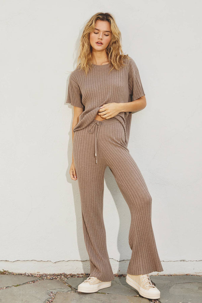 Cozy Ribbed Knit Sweatpants