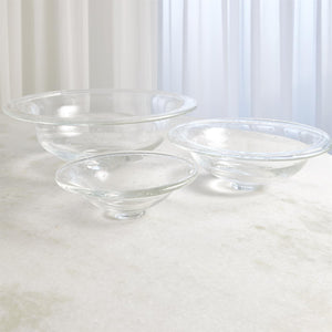 Small Perfect Compote Clear w/Spiral Bubbles