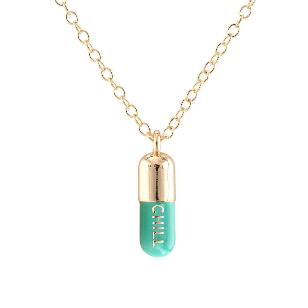 Chill Pill Enamel Necklace