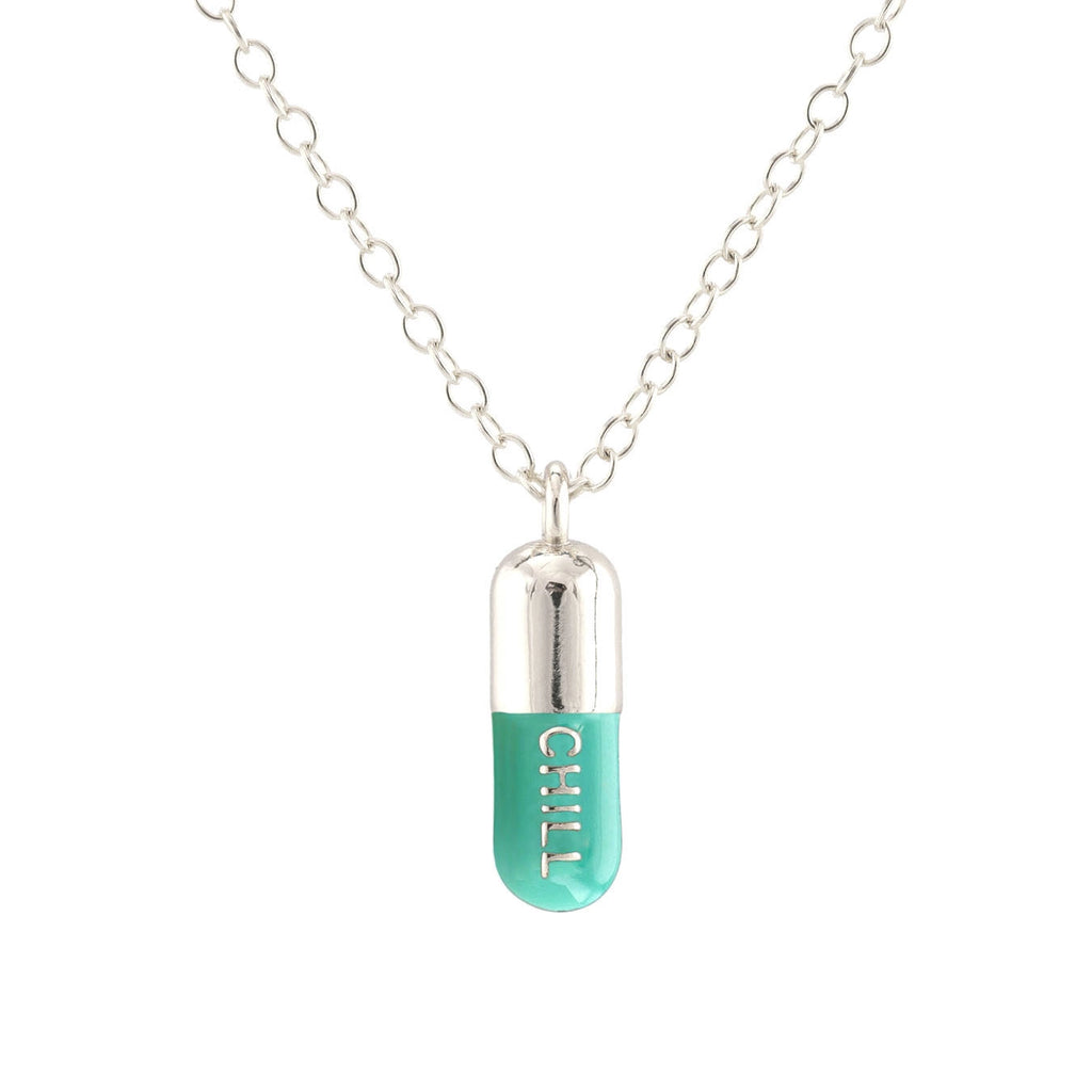 Chill Pill Enamel Necklace