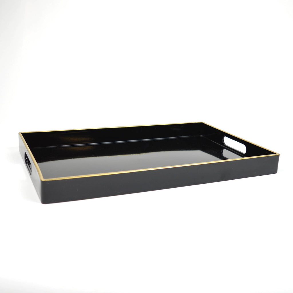 Black Rectangular Tray