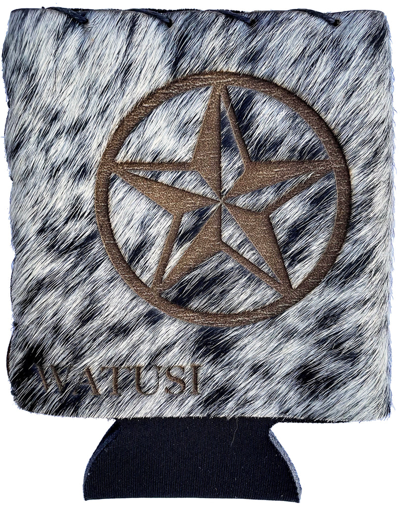 Standard Texas Cowhide Koozie