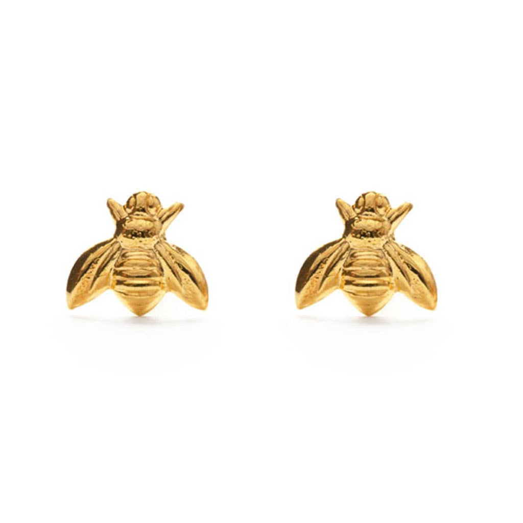 Honey Bee Studs in Gold