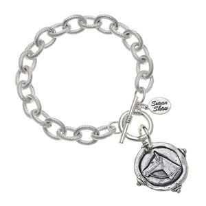 Silver Intaglio Horse Bracelet