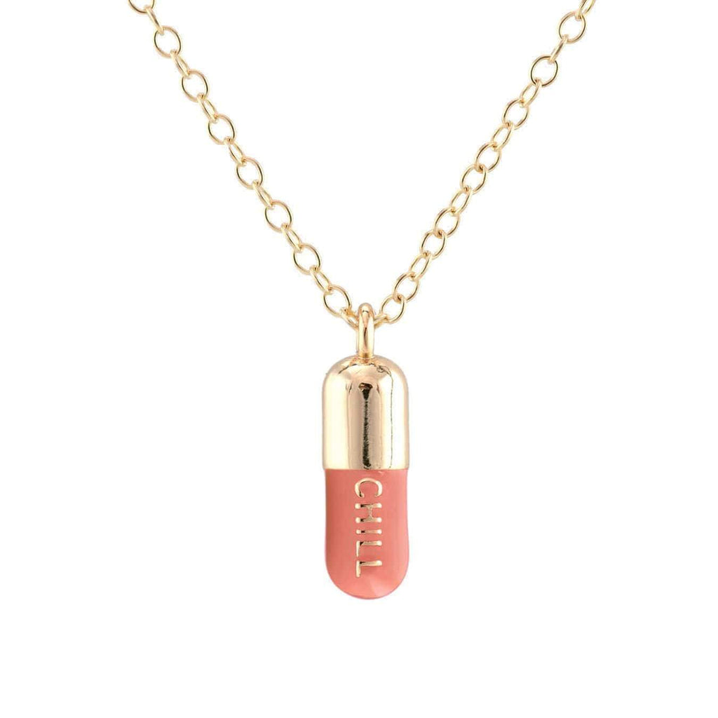 Chill Pill Enamel Necklace